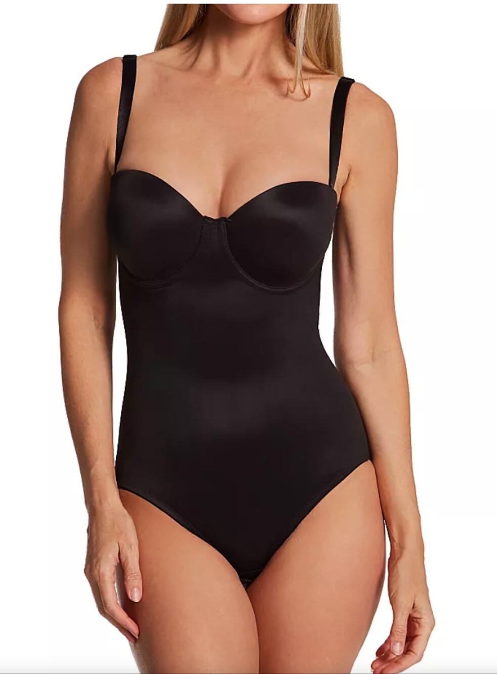 TC Fine Intimates Shape Away Strapless Bodybriefer in Black Size 34C